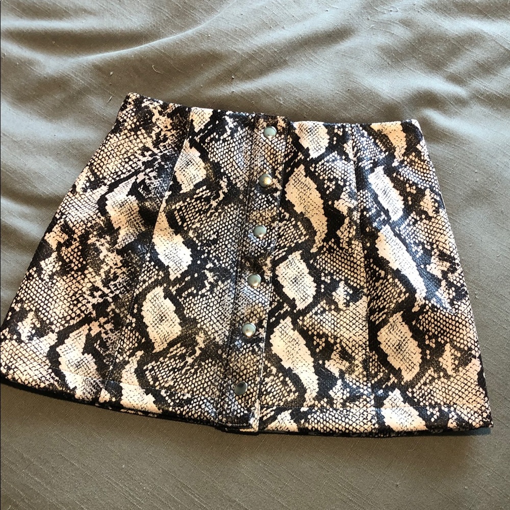 Urban Outfitters Snake Print Mini Skirt